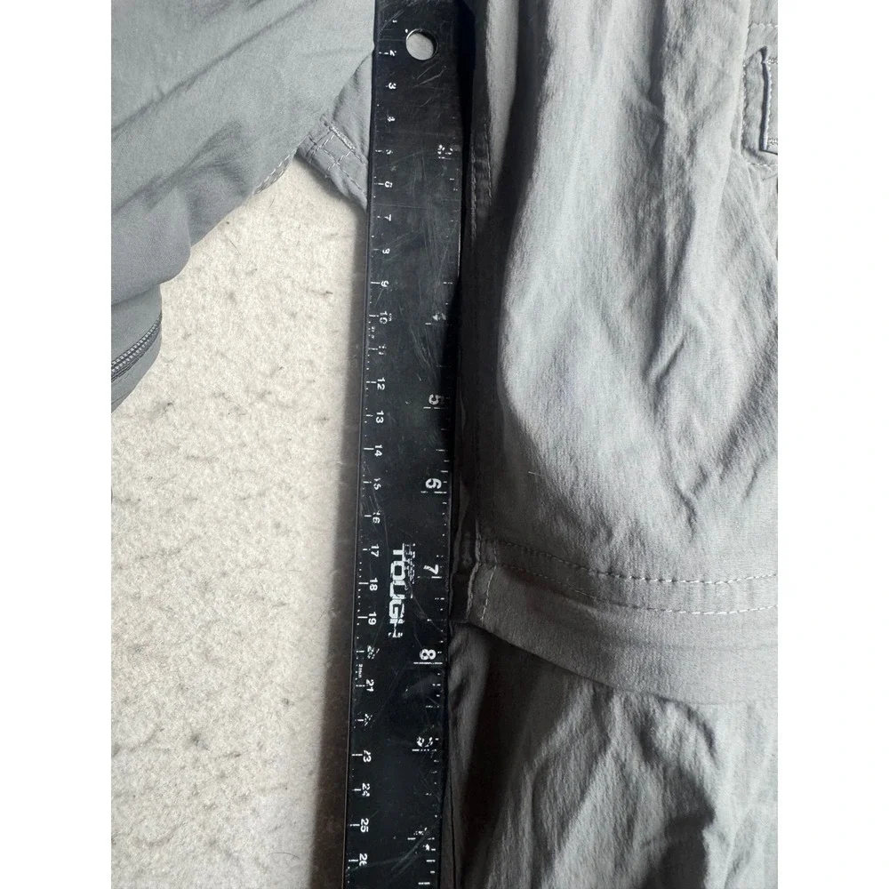 REI Co-op Mens Grey Convertible Zip Off Cargo Hiking Pants Lightweight Stretch